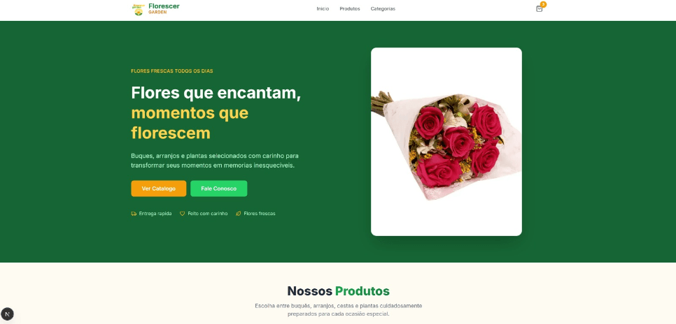 Preview do projeto Florescer Garden